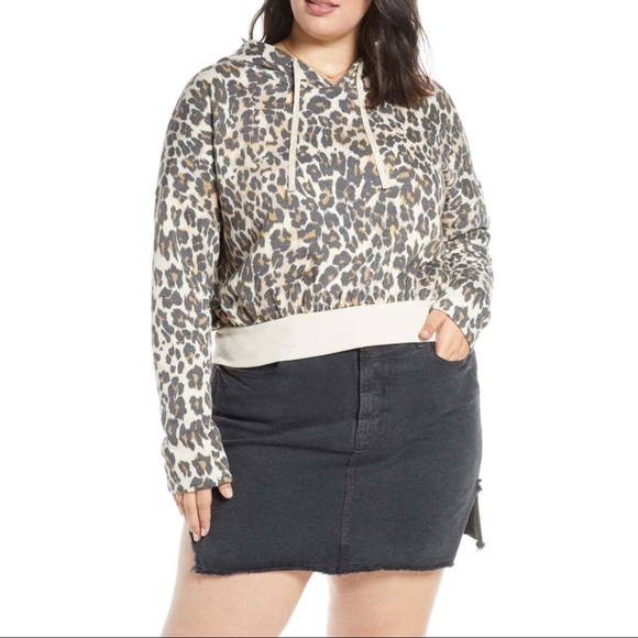 bp Tops - BP Leopard Print Hoodie Sweatshirt Nordstrom